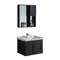 Single Basin 2Pc Vanity Set - Jade Black